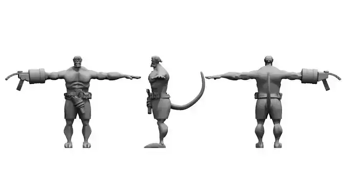 hellboy 3d cartoon 3D model
