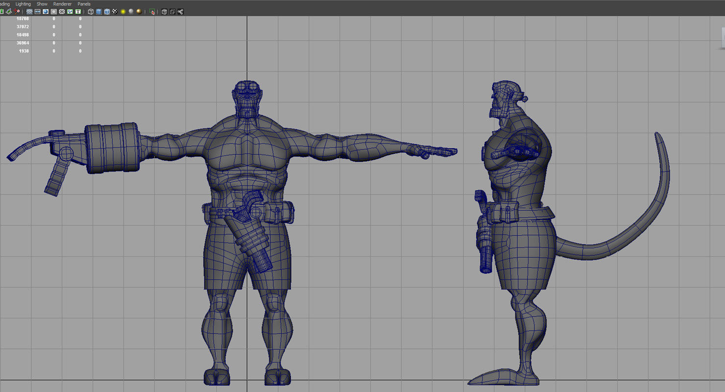 hellboy 3d cartoon 3D model_2