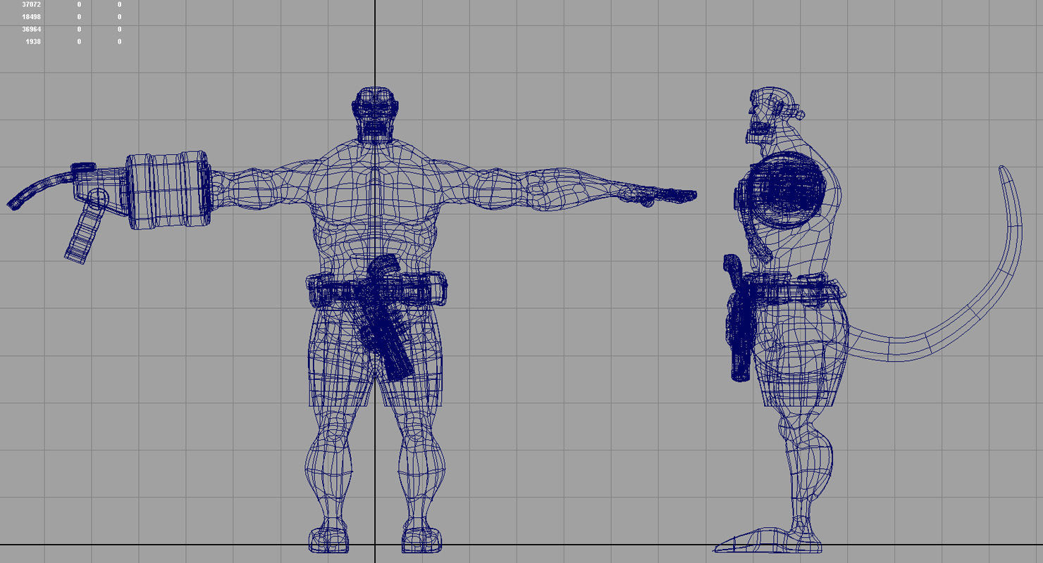 hellboy 3d cartoon 3D model_3