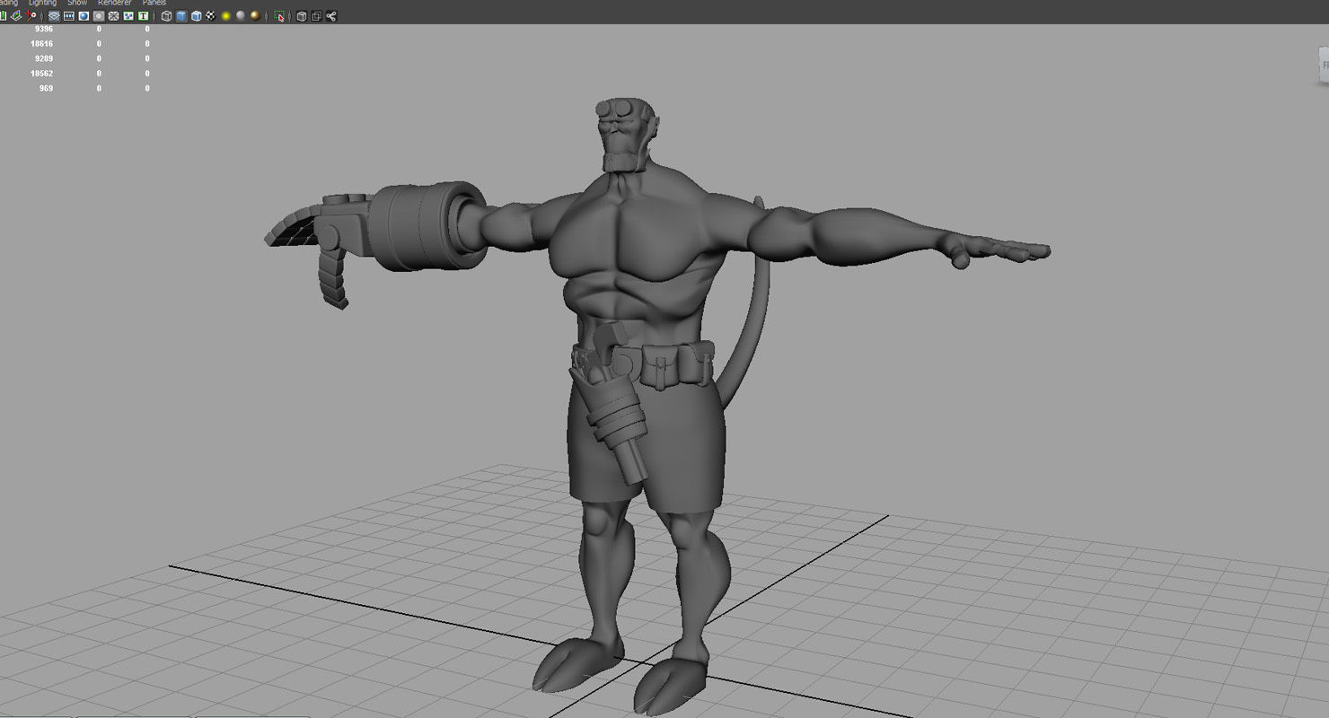 hellboy 3d cartoon 3D model_4