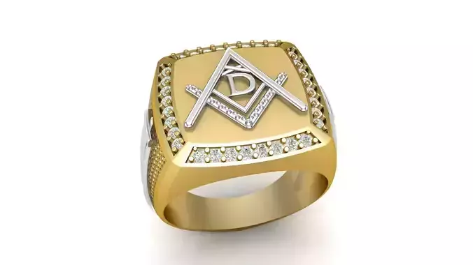 D - LETTER  SIGNET RING 3D print model