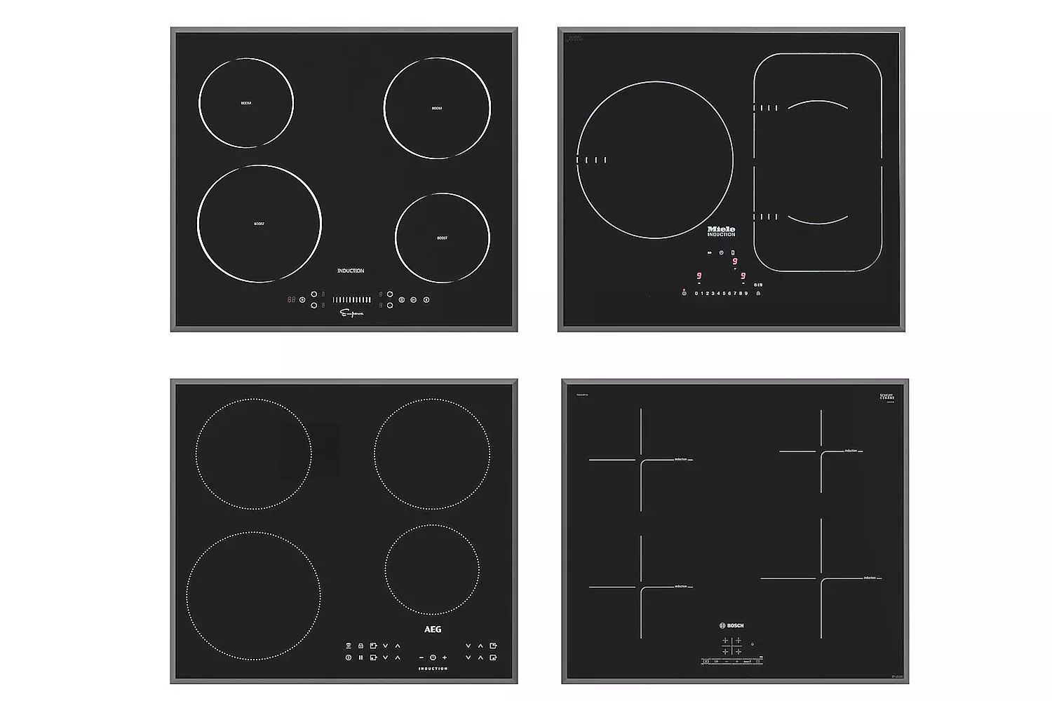 Induction hob 01 Low-poly 3D model_0