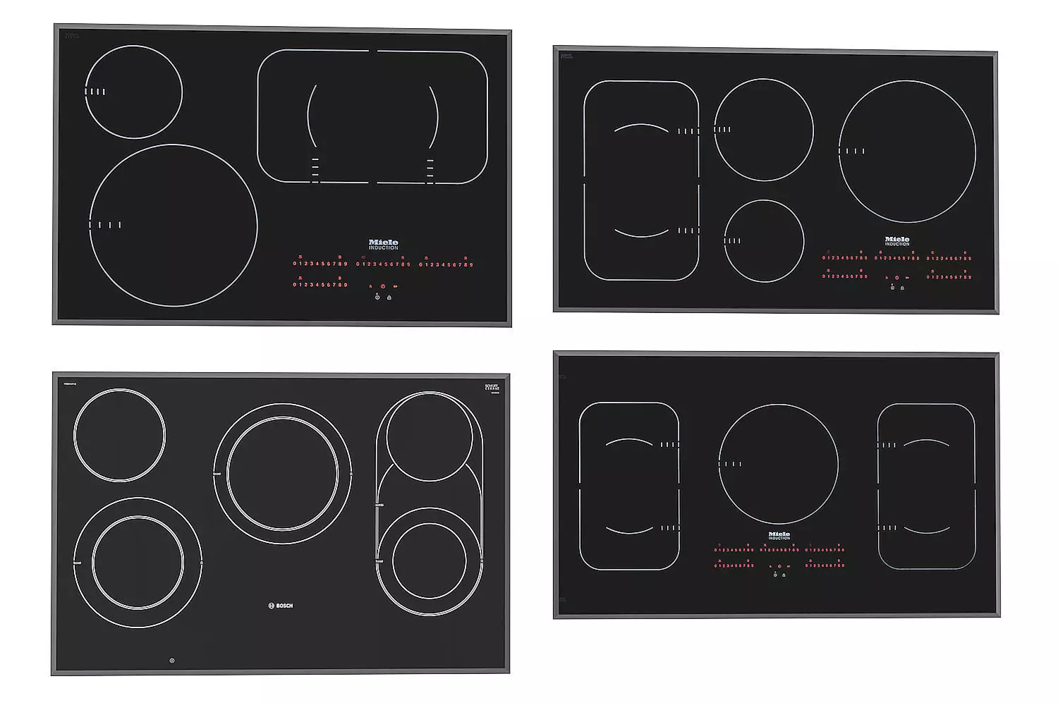 Induction hob 02 Low-poly 3D model_0