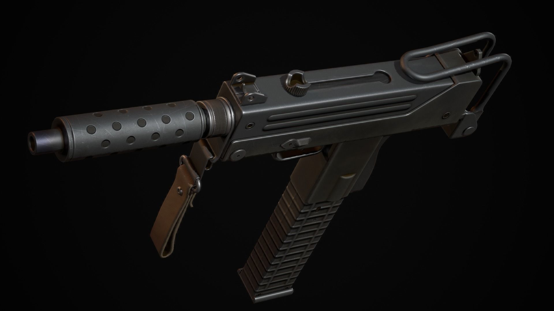 UZI  Mac 10  Mini Mac 10 Low-poly 3D model_1