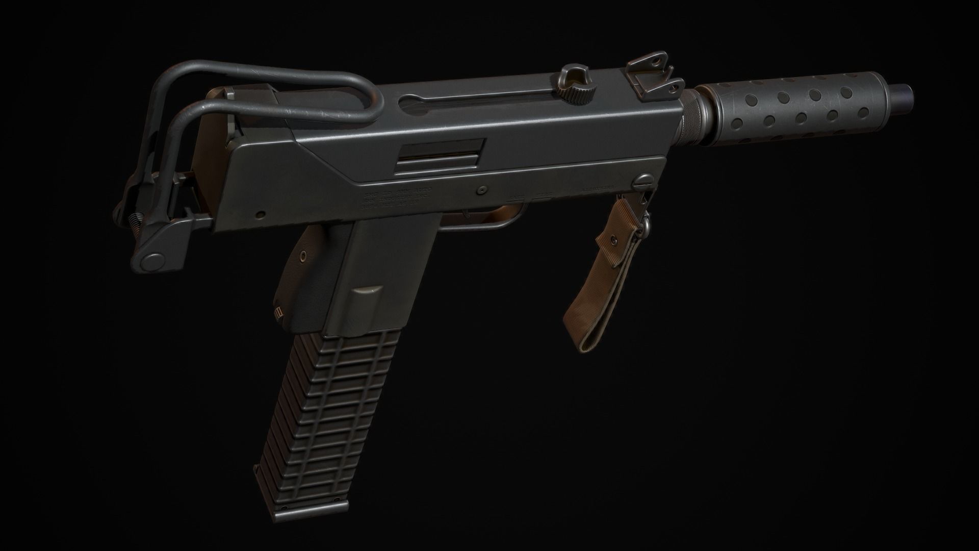 UZI  Mac 10  Mini Mac 10 Low-poly 3D model_3