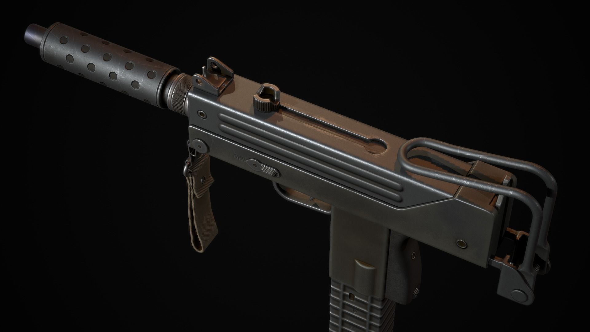 UZI  Mac 10  Mini Mac 10 Low-poly 3D model_4