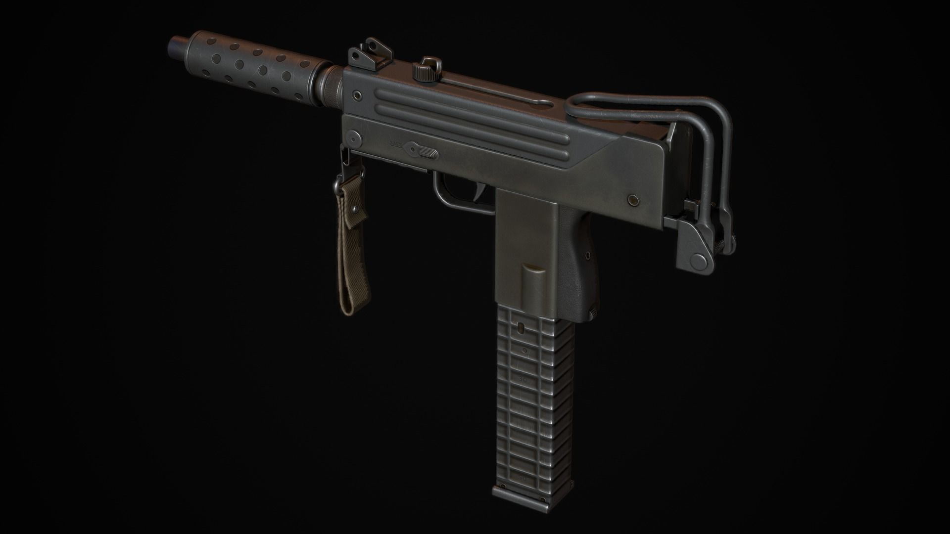 UZI  Mac 10  Mini Mac 10 Low-poly 3D model_7