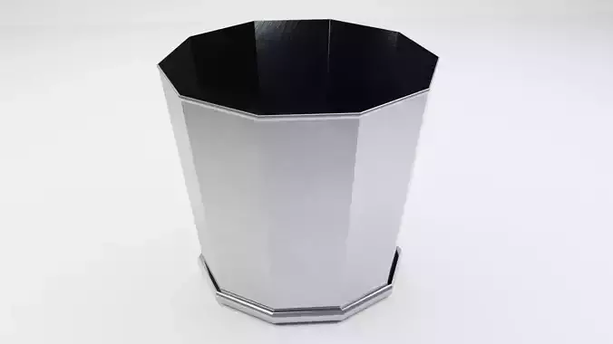 trash hexagonal can