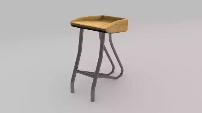 Minimalist 3D chair design for cafe shop