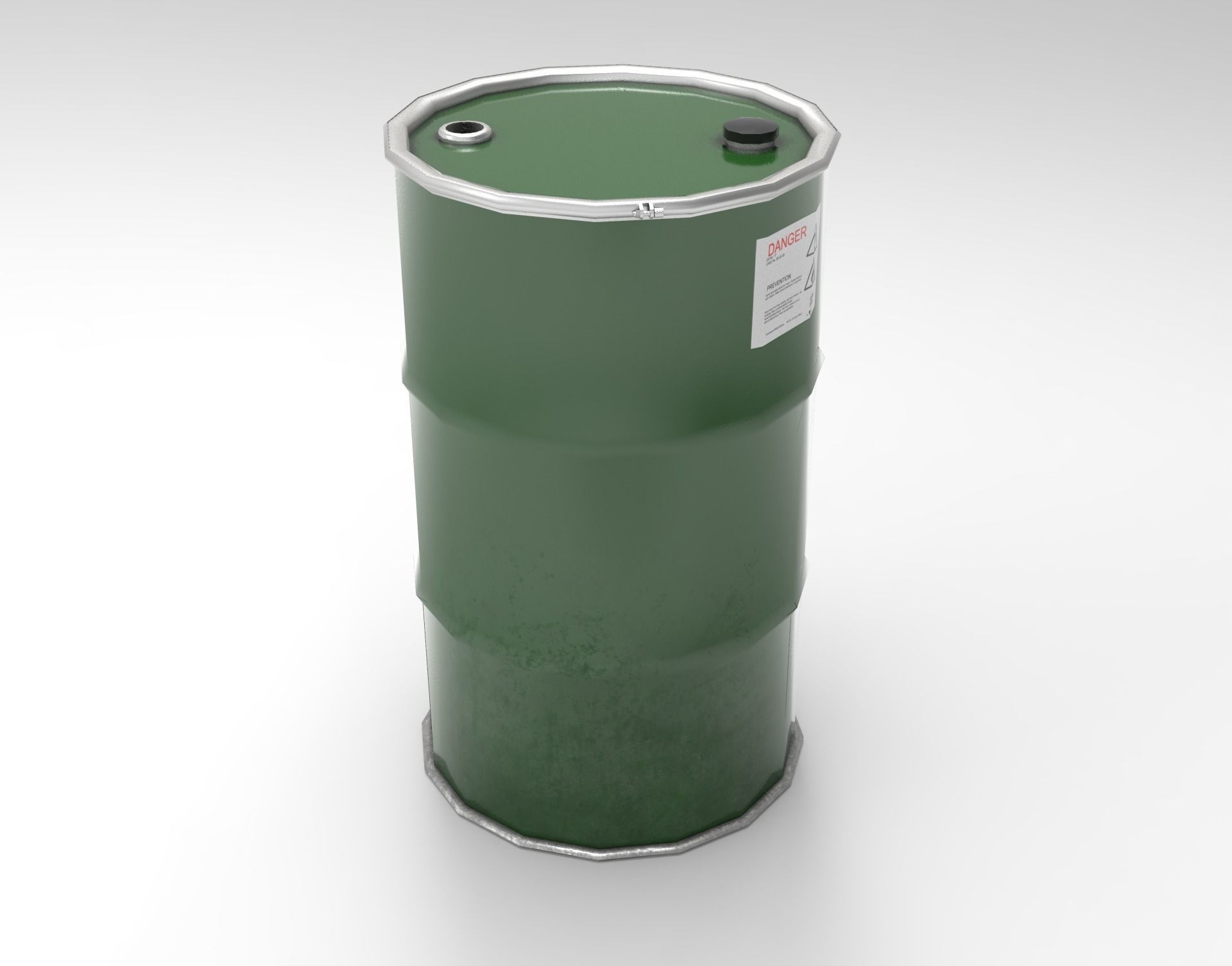 Colored Barrels Low-poly 3D model_7