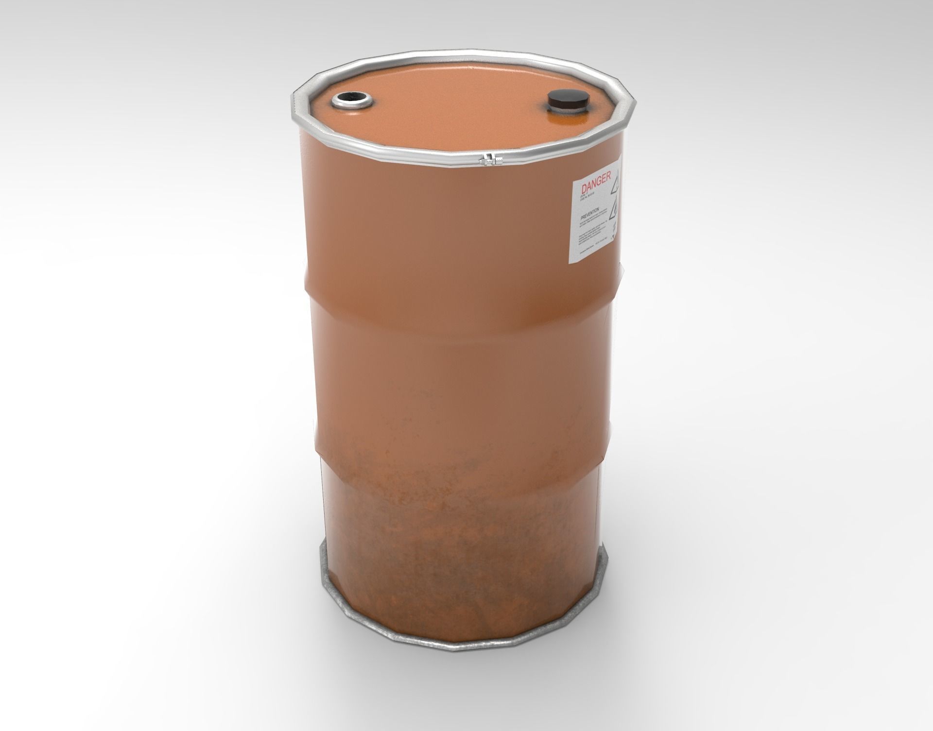 Colored Barrels Low-poly 3D model_8