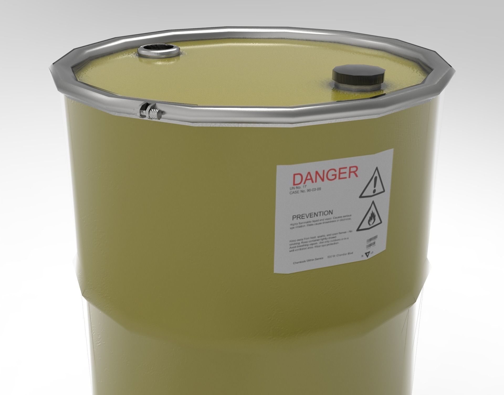 Colored Barrels Low-poly 3D model_1