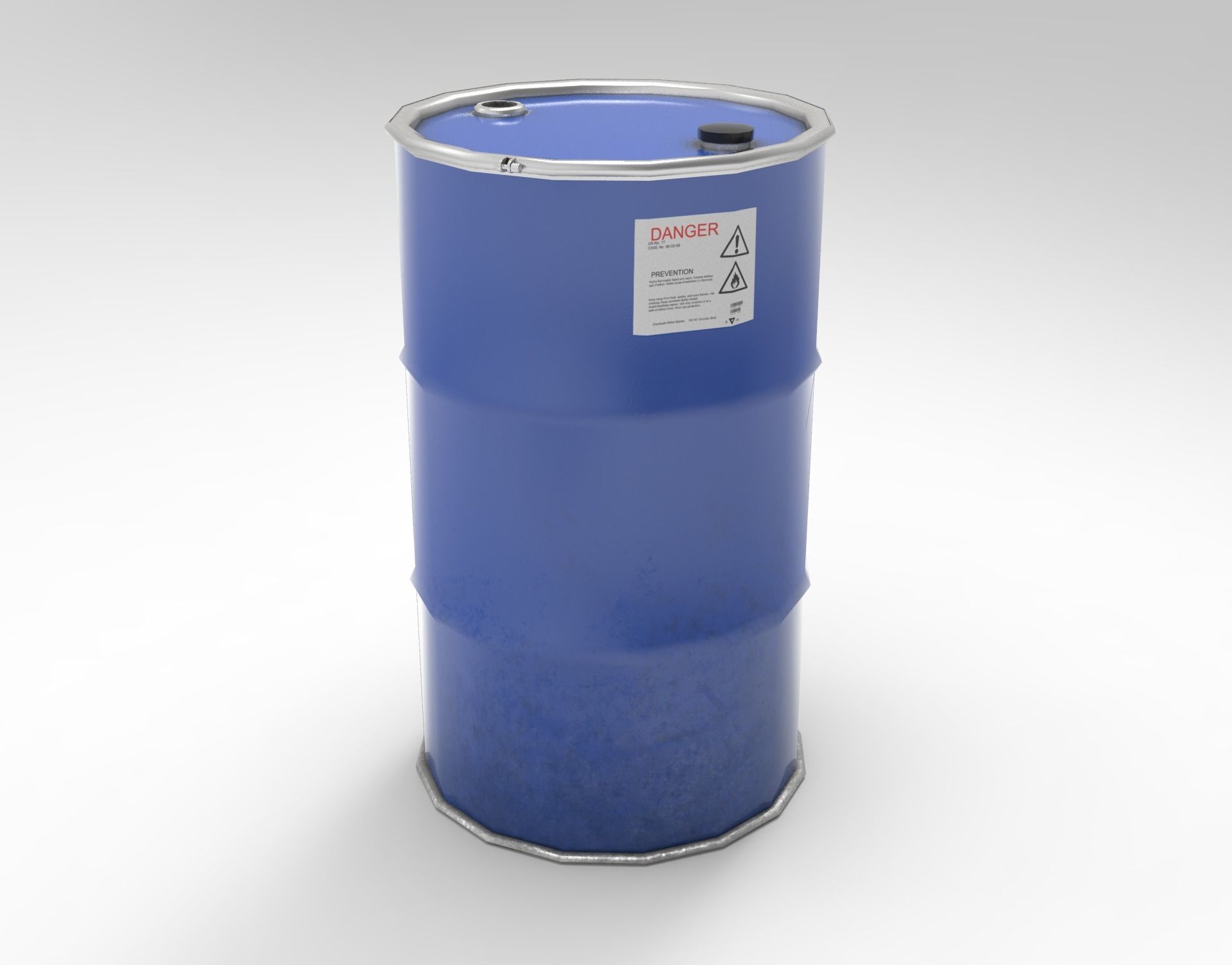 Colored Barrels Low-poly 3D model_4