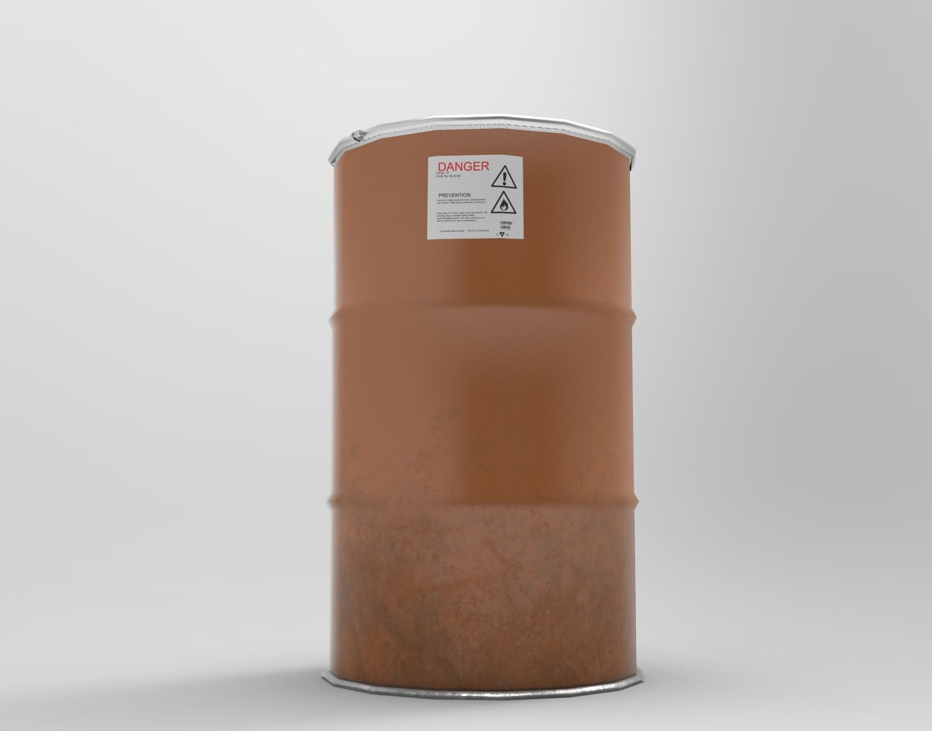 Colored Barrels Low-poly 3D model_9