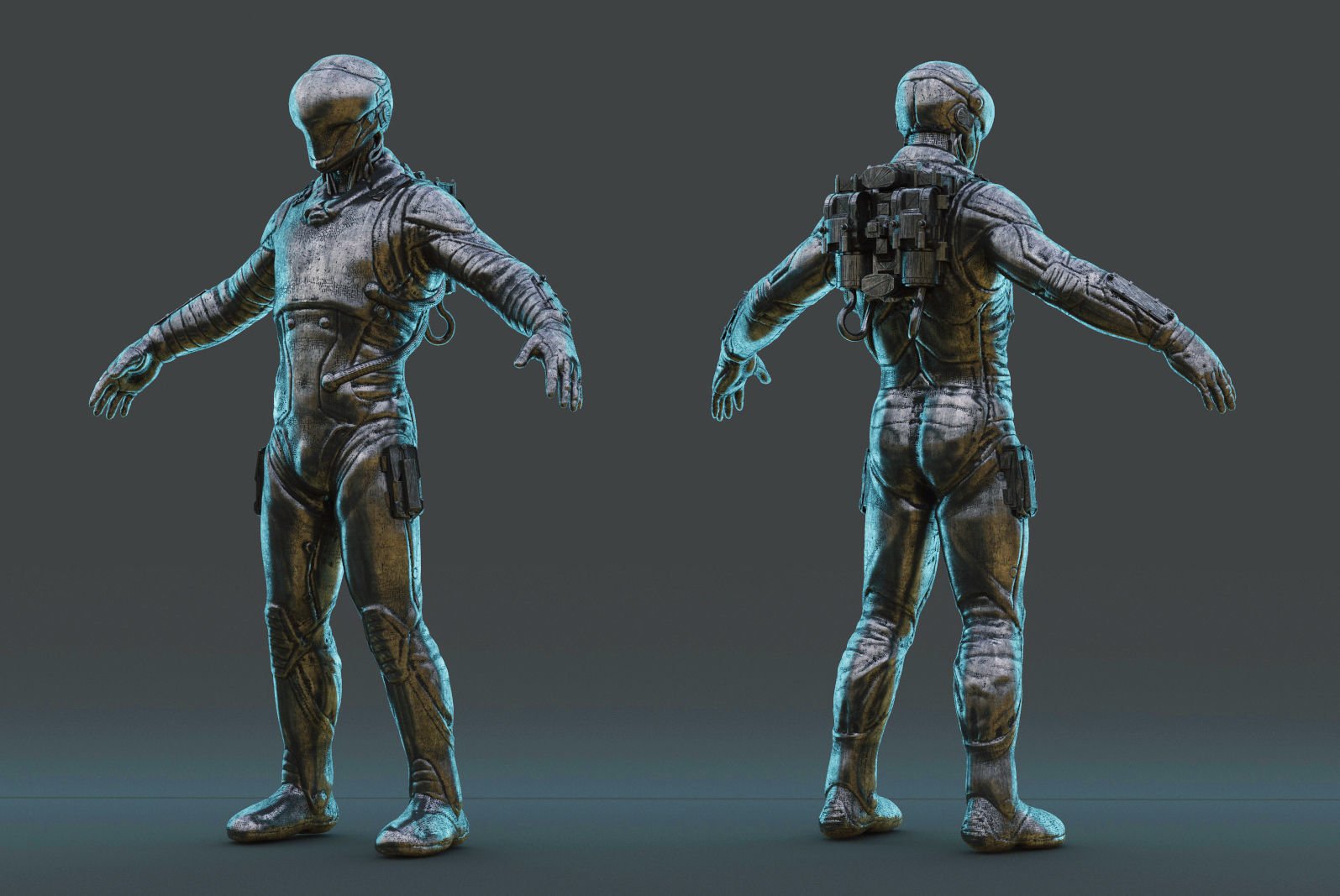 Sci-fi paper spaceship 3D Model Collection_11