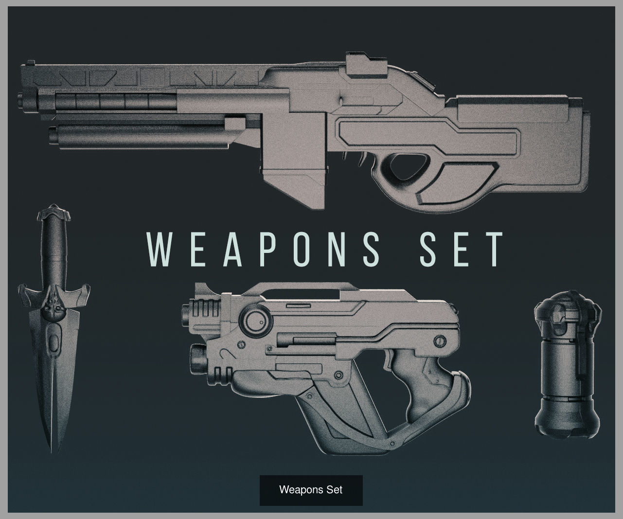 Sci-fi paper spaceship 3D Model Collection_4