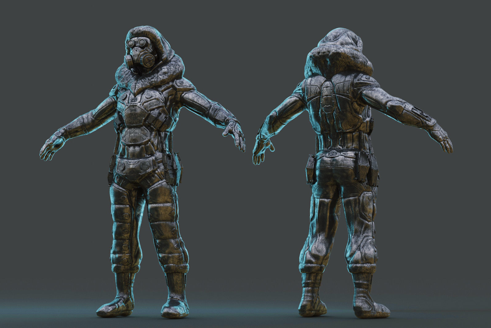 Sci-fi paper spaceship 3D Model Collection_9