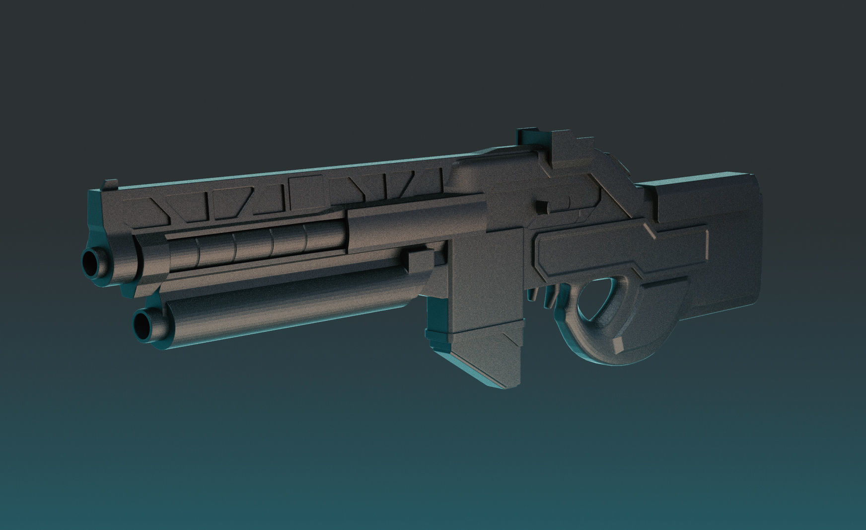 Sci-fi paper spaceship 3D Model Collection_23