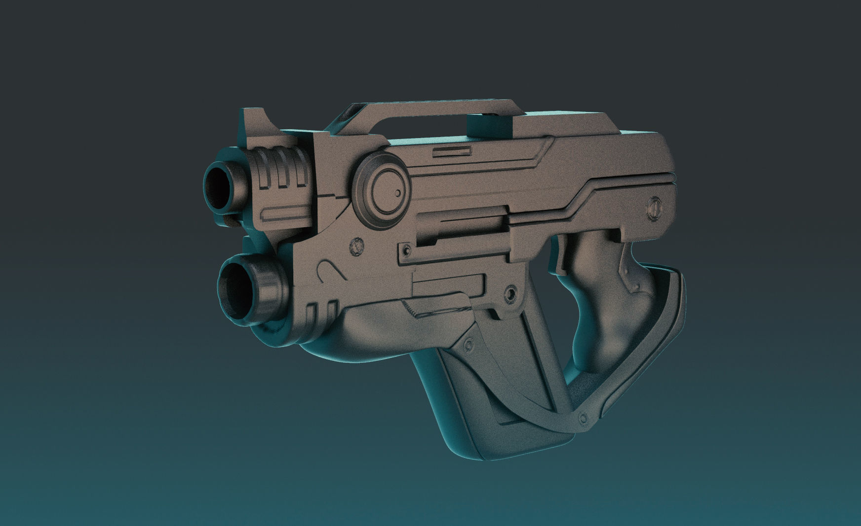 Sci-fi paper spaceship 3D Model Collection_22