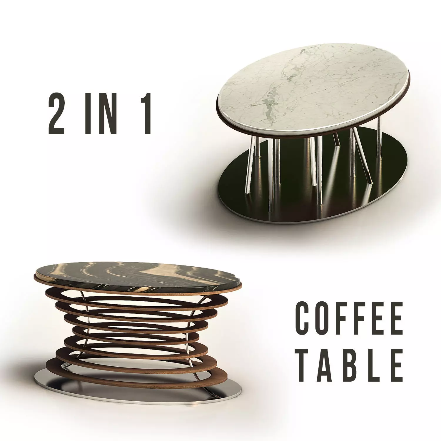 CAFFE TABLE Free low-poly 3D model_0