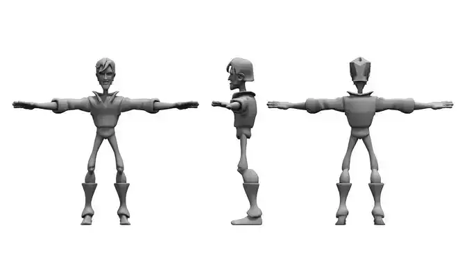 cartoon boy low poly 3d model