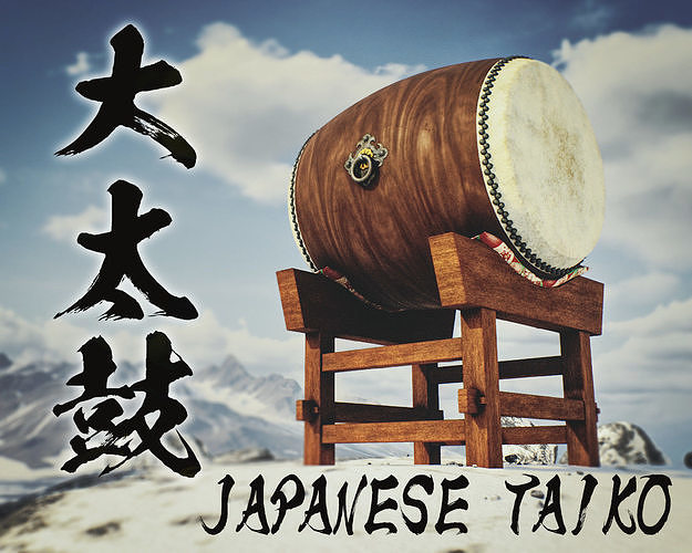JAPANESE DRUM 3D model