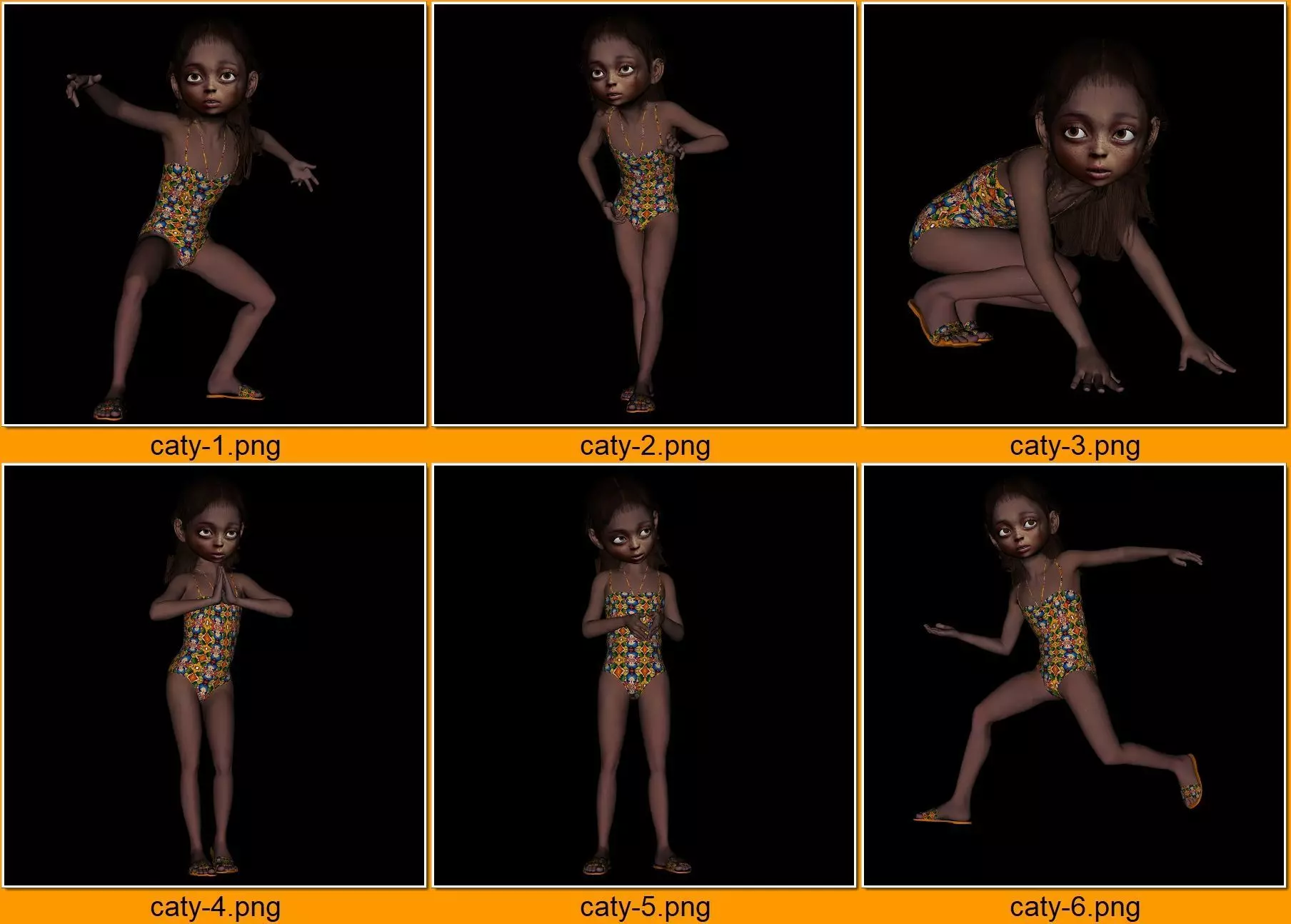 6 stand alone obj-cathy 3D model_0