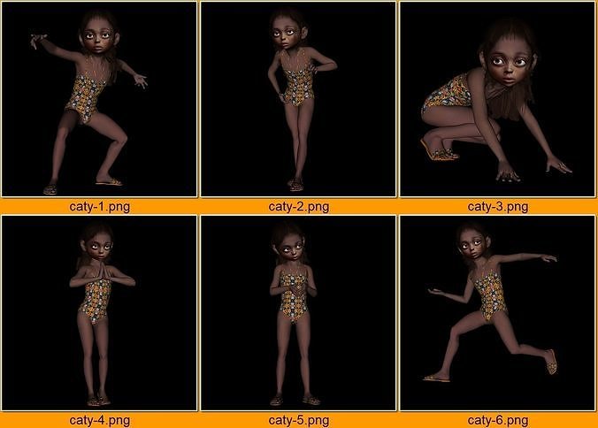 6 stand alone obj-cathy 3D model