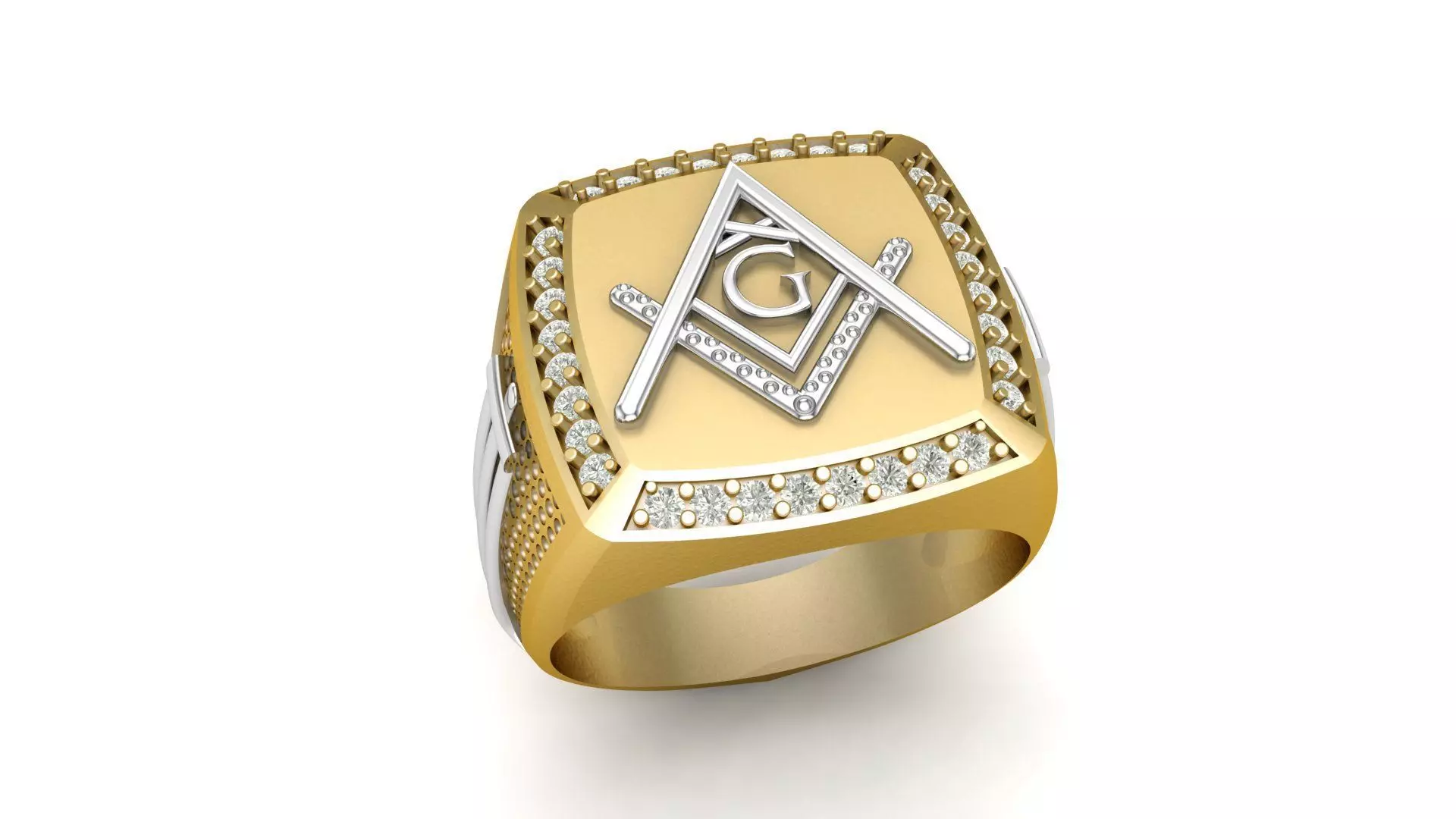 G - LETTER  SIGNET RING 3D print model_0