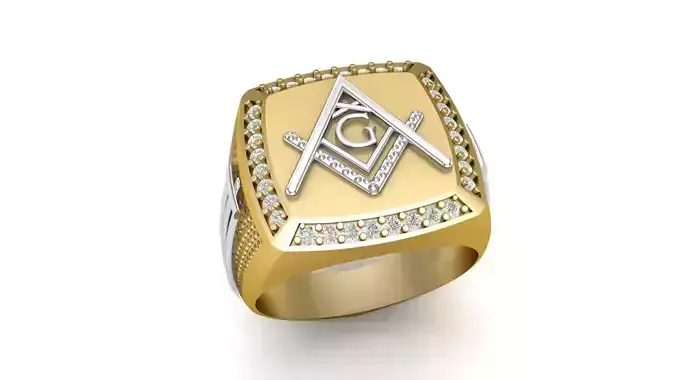 G - LETTER  SIGNET RING 3D print model