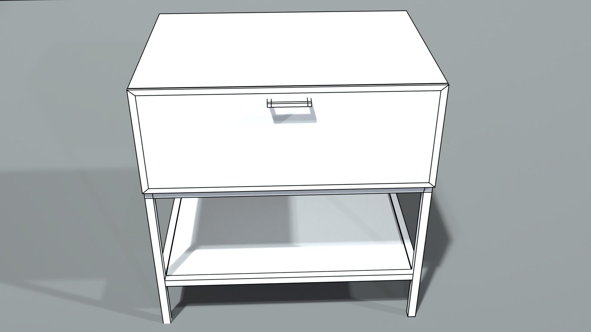 night stand 2 Low-poly 3D model_11