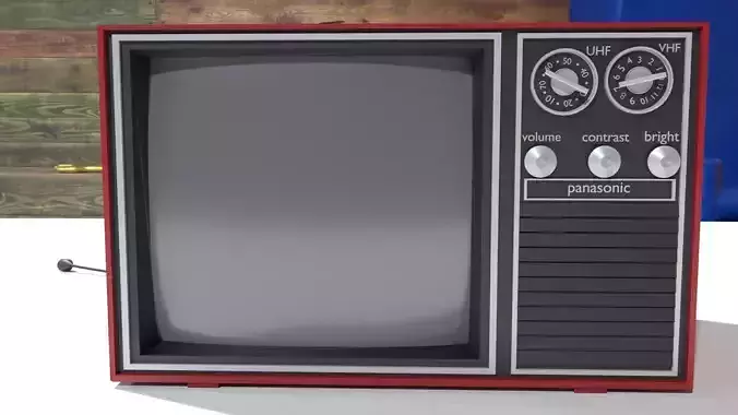 old tv set Low-poly 3D model