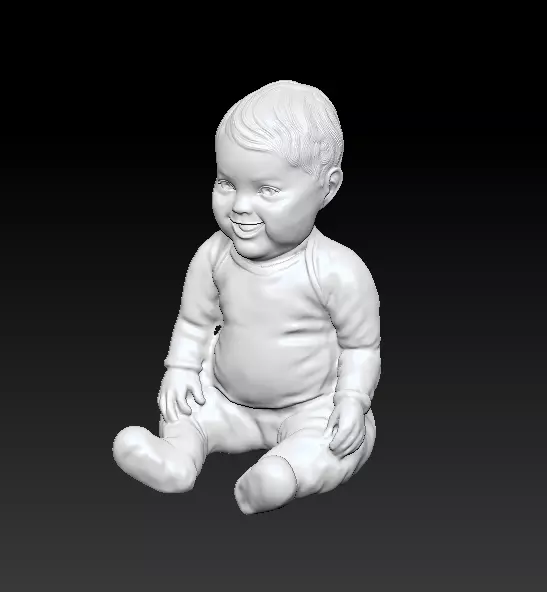Sitting Baby -  Printable  3D print model_0