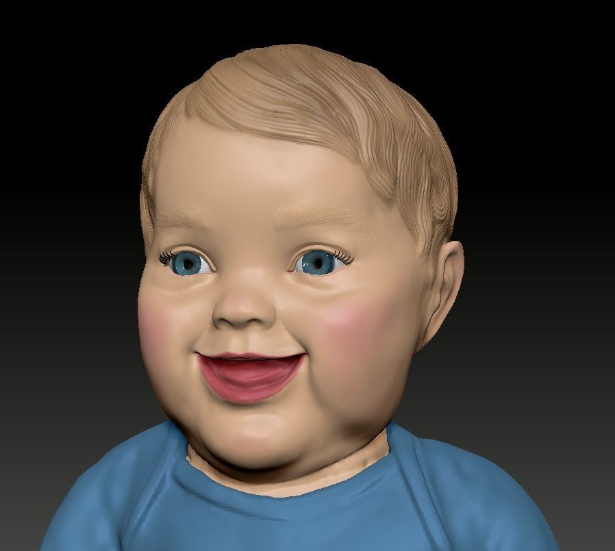Sitting Baby -  Printable  3D print model_17