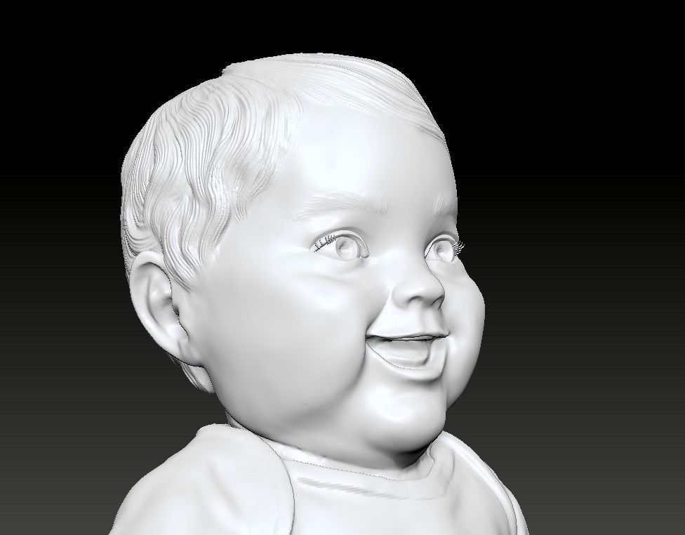 Sitting Baby -  Printable  3D print model_10
