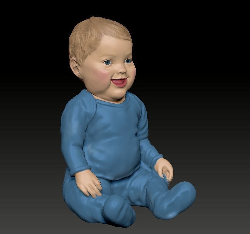 Sitting Baby -  Printable  3D print model_13