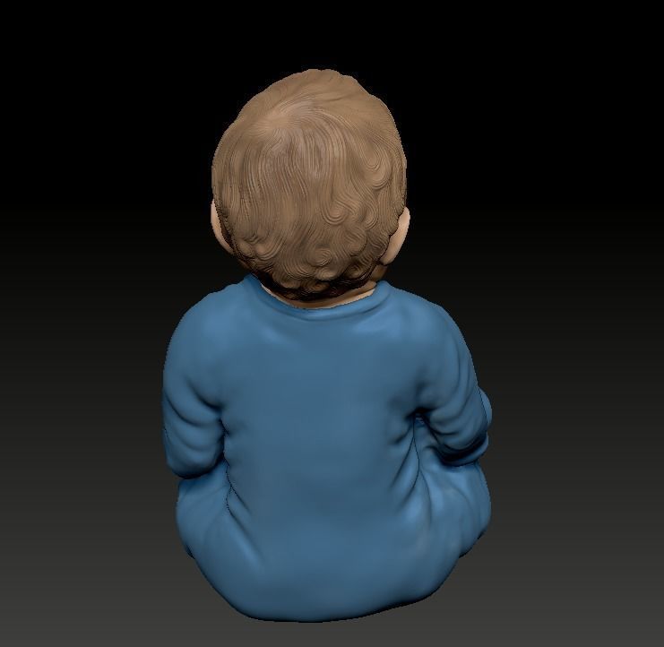 Sitting Baby -  Printable  3D print model_15