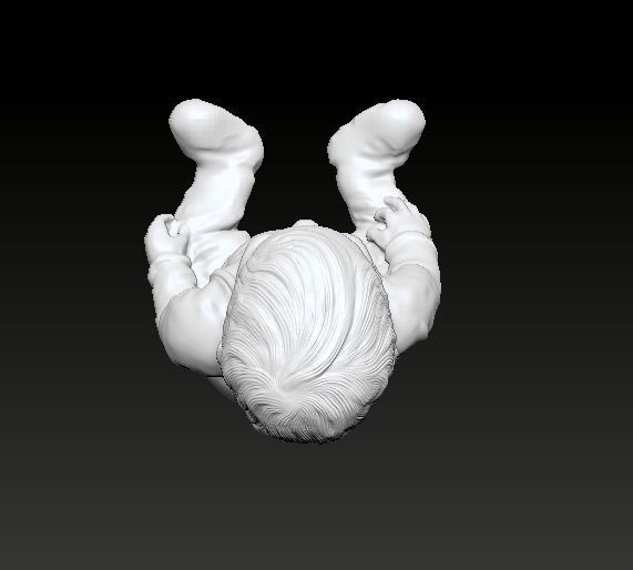 Sitting Baby -  Printable  3D print model_11