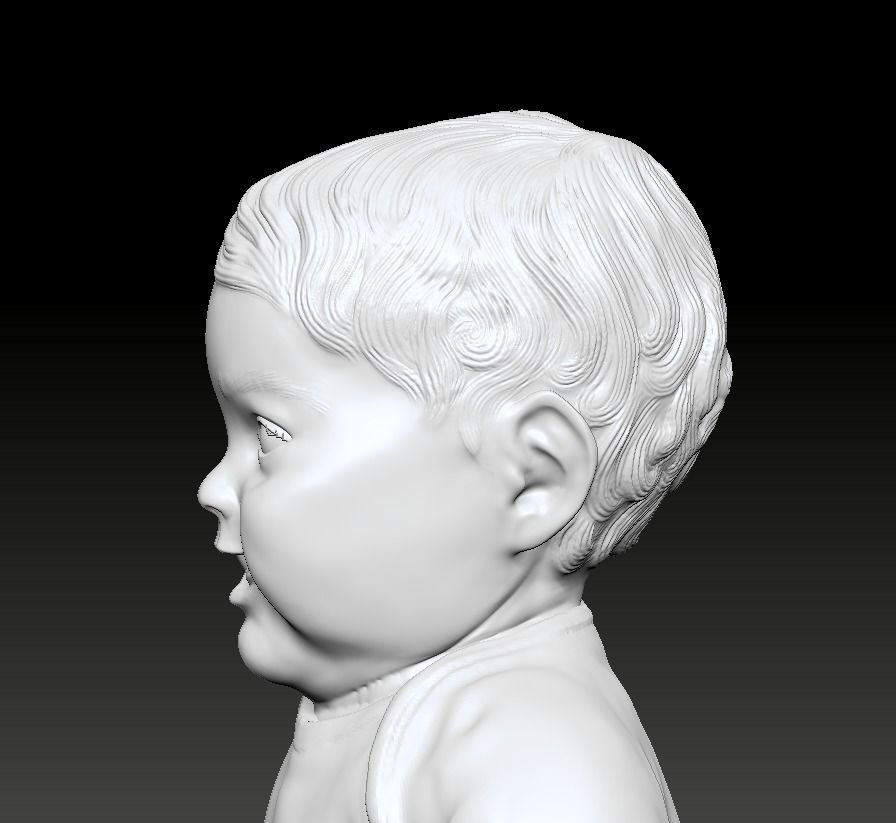 Sitting Baby -  Printable  3D print model_5