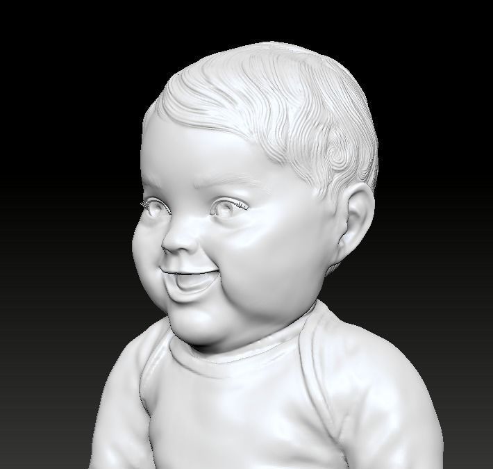 Sitting Baby -  Printable  3D print model_1