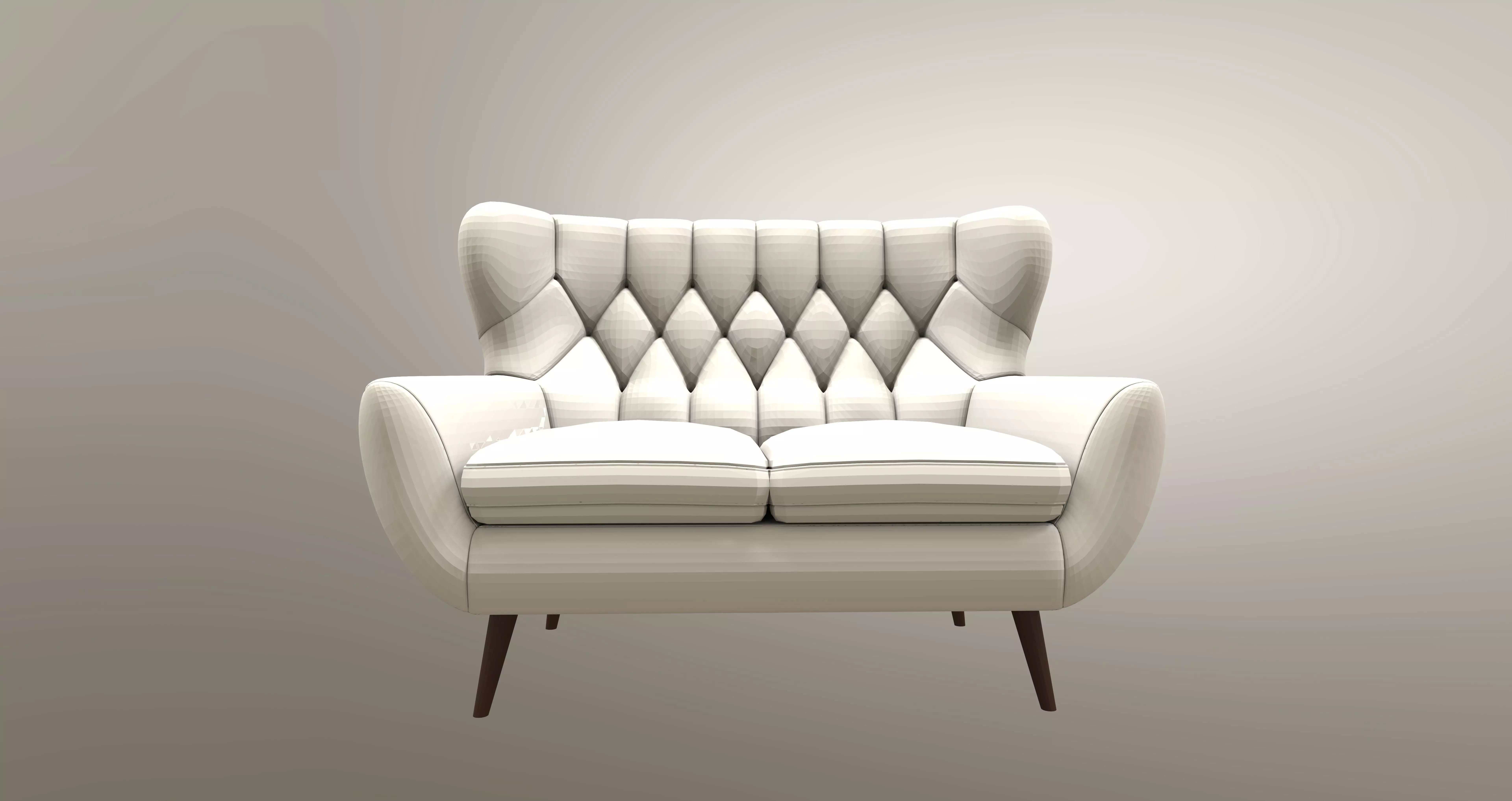 Two seater sofa Voss Free 3D model