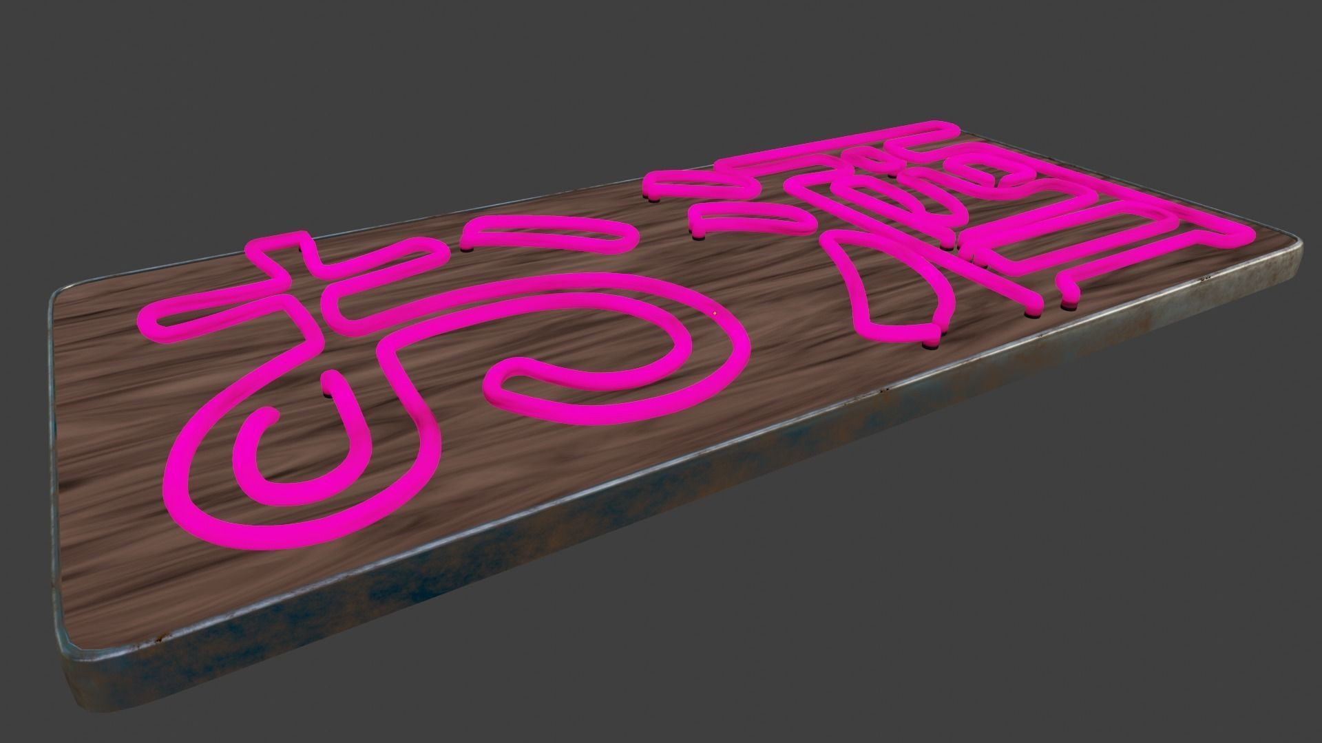 Osake Japanese Neon Sign 3D model_2