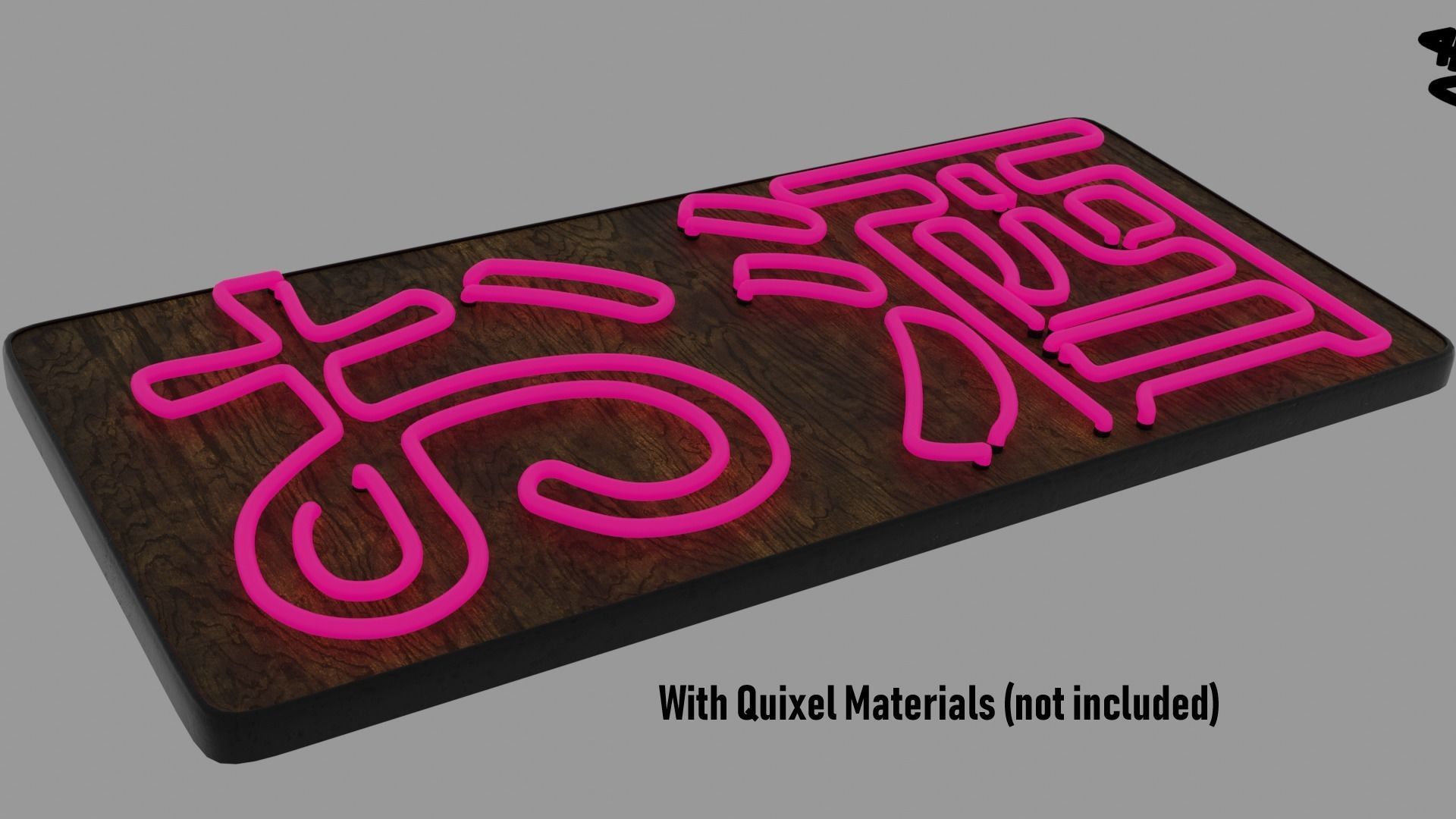 Osake Japanese Neon Sign 3D model_8