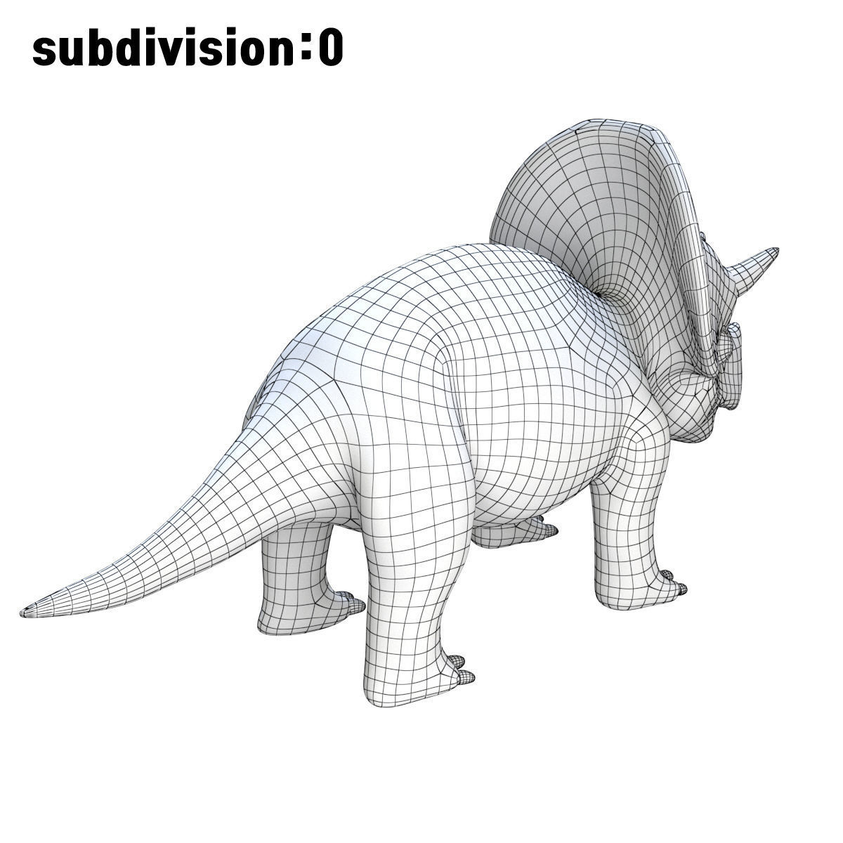 Triceratops Baby 3D Rigged model Low-poly 3D model_15