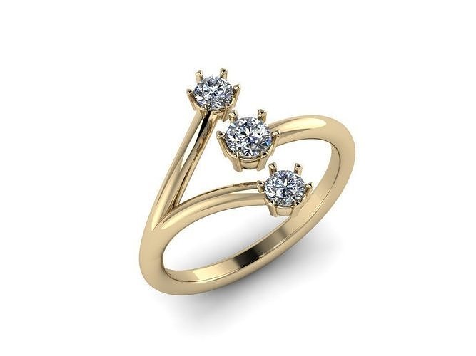 Diamond Jewelry Ring 4 3D print model