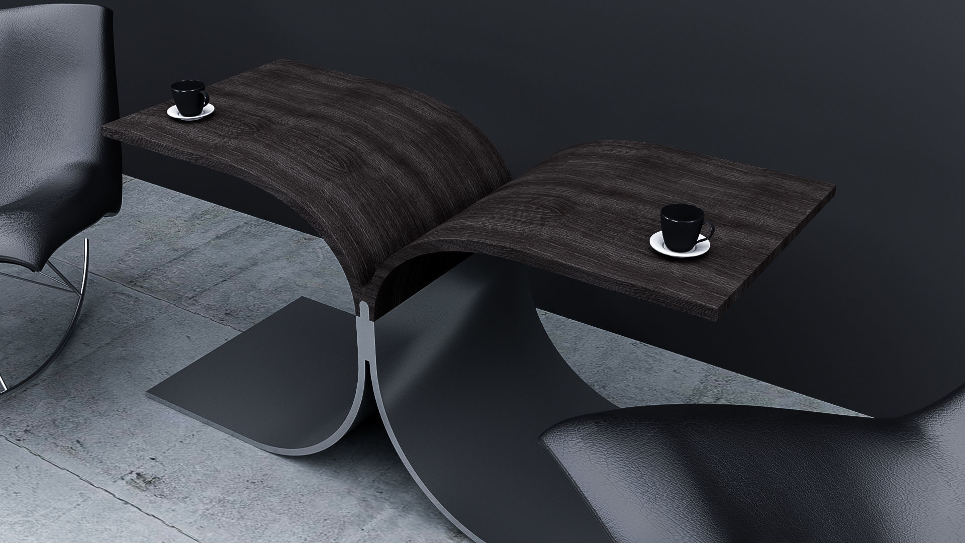 Minimalist Coffee Table - Ready to use 3D model_1