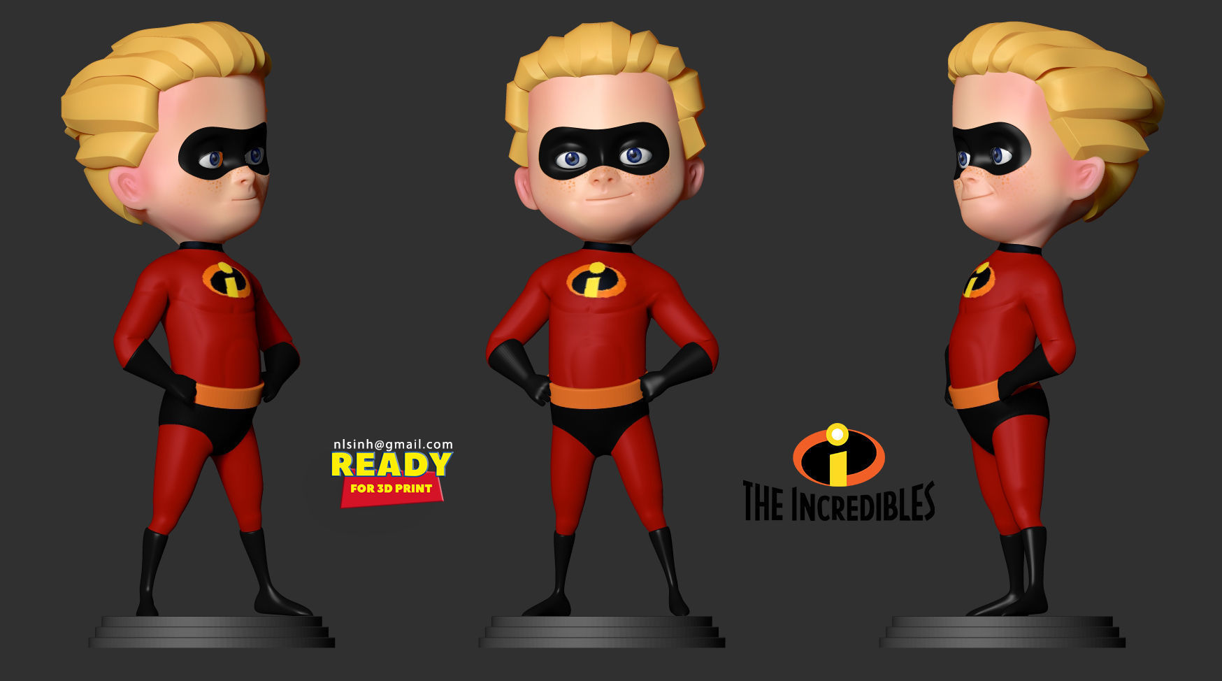 Dash Parr - Incredibles Fanart 3D print model_1