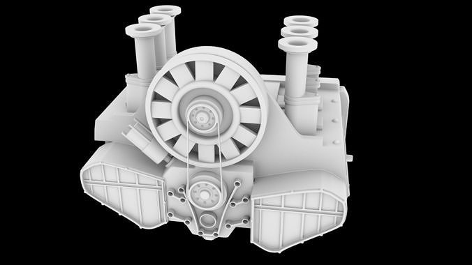 PORSHE 911 ENGINE STL  3D print model