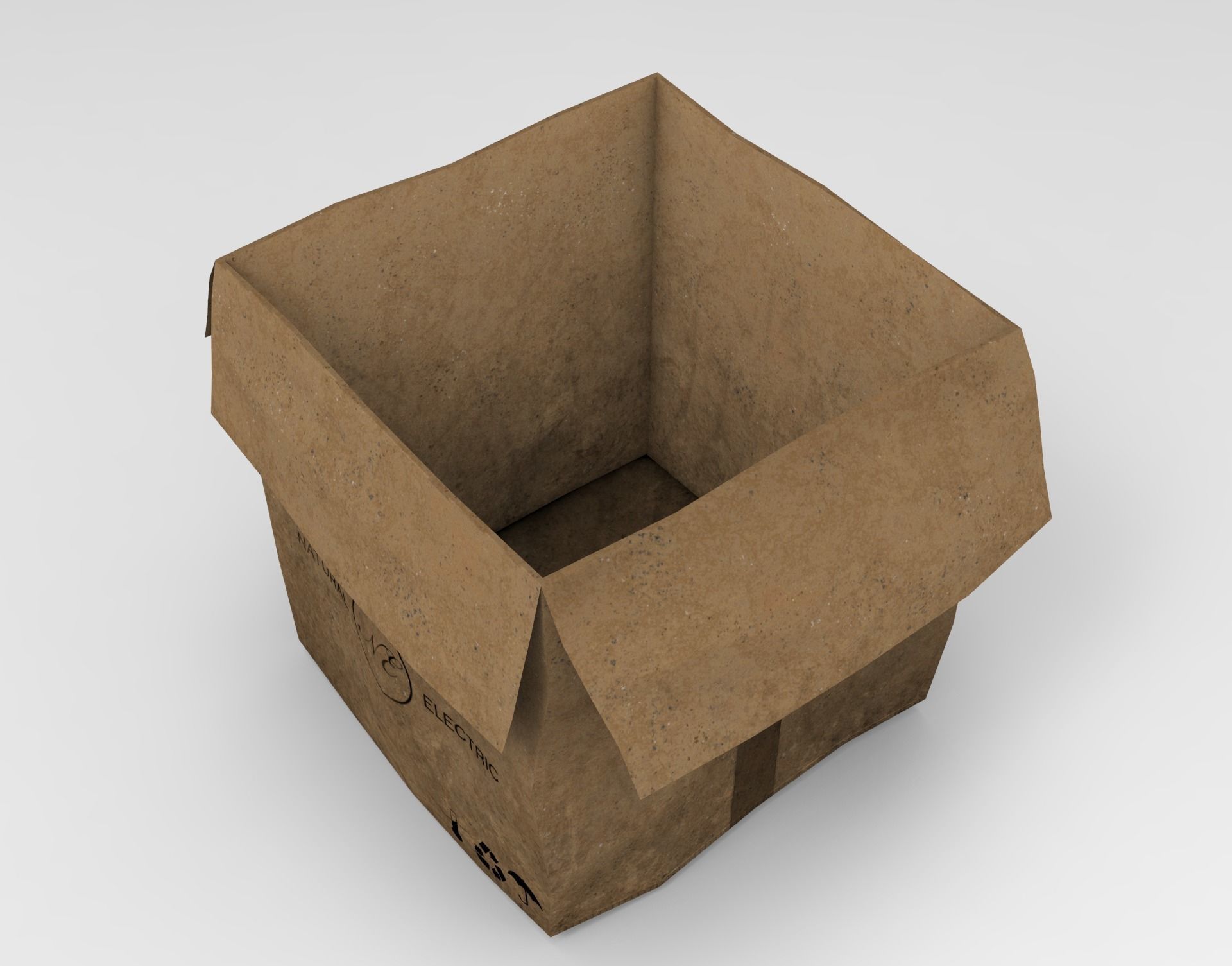 Cardboard Box Pack Low-poly 3D model_12