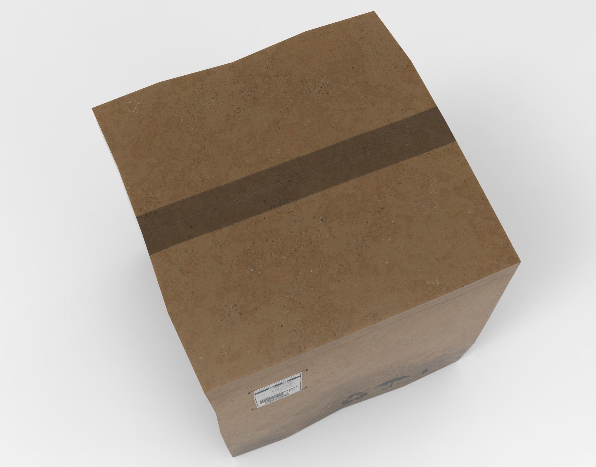 Cardboard Box Pack Low-poly 3D model_5